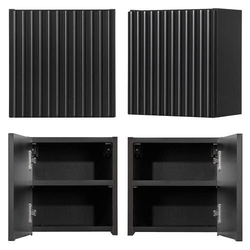 Dulap baie perete Newport negru en.casa