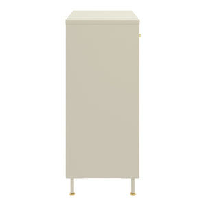 Comoda cu 2 usi Lindau 97x80x40 cm crem deschis [en.casa]