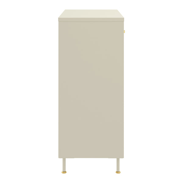Comoda cu 2 usi Lindau 97x80x40 cm crem deschis [en.casa]