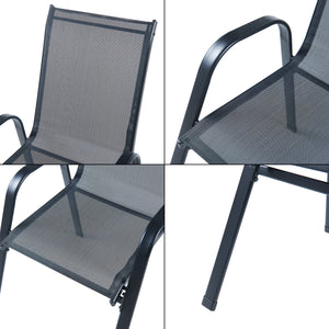 Set 7 componente mobilier gradina Aradeo negru [casa.pro]
