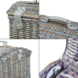 Cos pinic 2 persoane cu geanta termoizolanta Folldal 40x28x25cm gri [casa.pro]