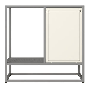Comoda Burlöv 70x72x35 cm otel gri/alb [en.casa]