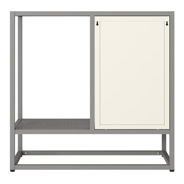 Comoda Burlöv 70x72x35 cm otel gri/alb [en.casa]