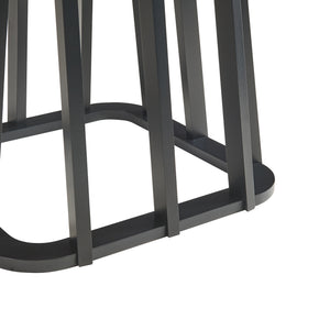 Masuta Burgess 51x51x51 cm negru/efect lemn nuc [en.casa]
