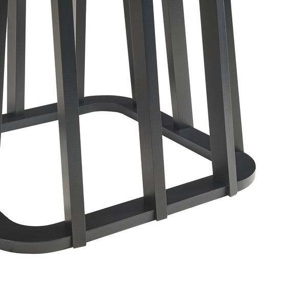 Masuta Burgess 51x51x51 cm negru/efect lemn nuc [en.casa]