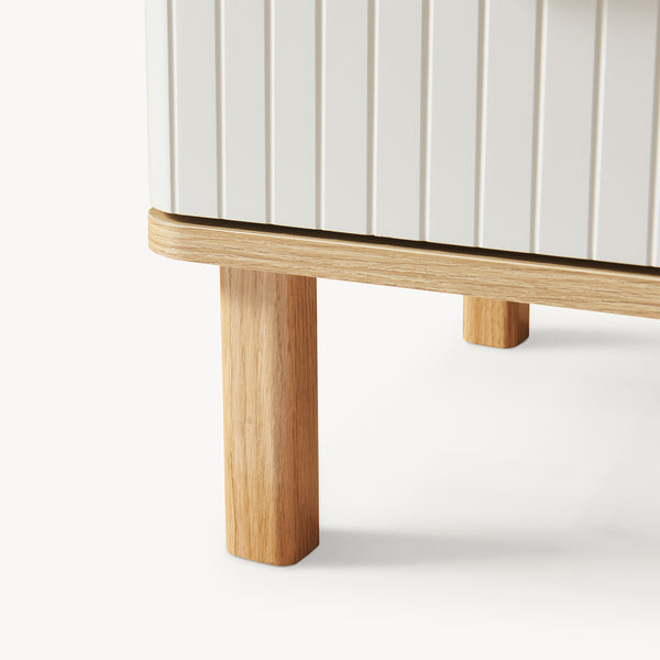 Noptiera Ferrersp 50x40x40 cm efect stejar/oatmeal [en.casa]