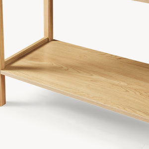 Masa consola cu 2 sertare Ferrersp 100x40x80 cm efect stejar/oatmeal [en.casa]