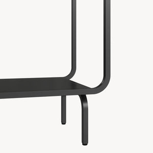 Raft carti Færder 145x76x33 cm negru [en.casa]