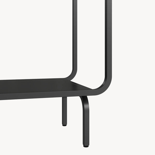 Raft carti Færder 145x76x33 cm negru [en.casa]