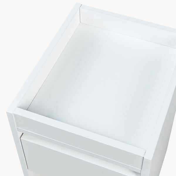 Noptiera cu sertar Lure 55x30x35 cm alb/efect stejar [en.casa]