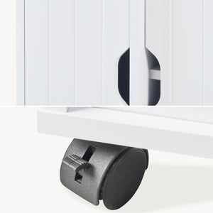 Dulap mobil pe 4 roti Fadeskimma 72x70x20 cm alb [en.casa]