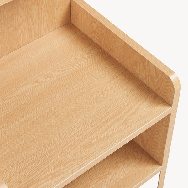 Noptiera Bordkak 75x35x30 cm efect stejar/alb [en.casa]