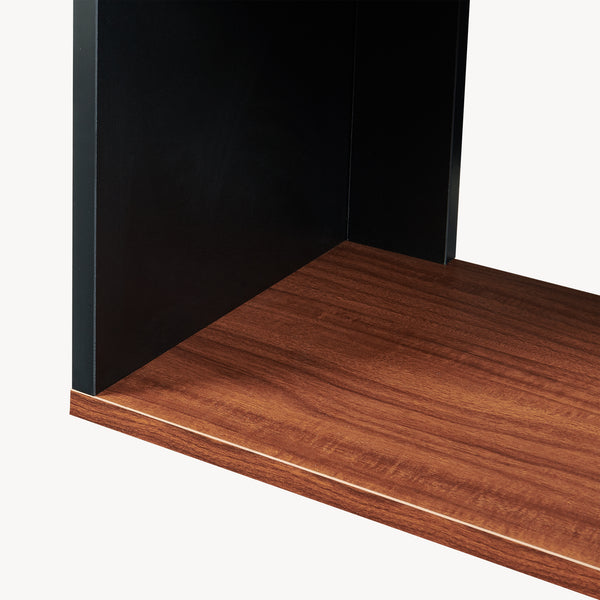 Raft carti Trond 80x29x60 cm negru/efect lemn nuc  [en.casa]