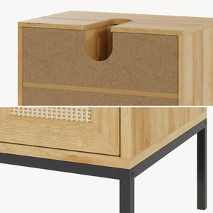 Dulap pentru chiuvetă Marhasa 60x60x40 cm aspect stejar/negru [en.casa]