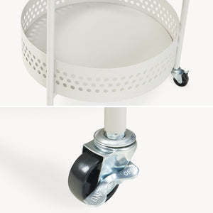 Carucior rotund pe 3 roti pt servire la masa Jässaatka 76x40 cm gri [en.casa] 