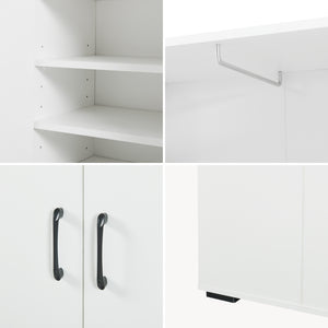 Dulap de haine Chalvefted 175x60x35 cm Alb [en.casa]