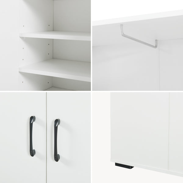 Dulap de haine Chalvefted 175x60x35 cm Alb [en.casa]