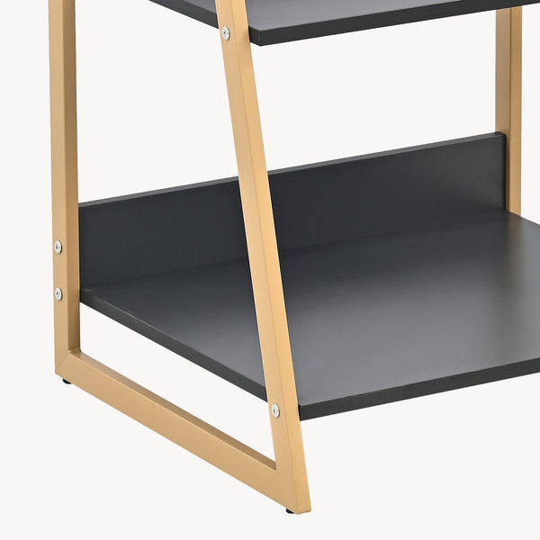 Raft cu polițe Kuomi 84x53x47 cm Bej/Gri închis [en.casa]