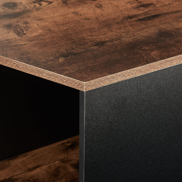 Set 2 masute cafea Molde 32x60x53cm negru/nuc [en.casa]