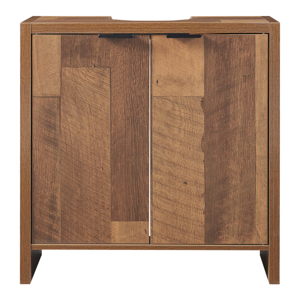 Set 4 piese mobilier baie Namsskogan efect lemn nuc [en.casa]