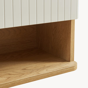 Dulap perete baie Ferrersp 50x45x24 cm efect stejar/oatmeal [en.casa]