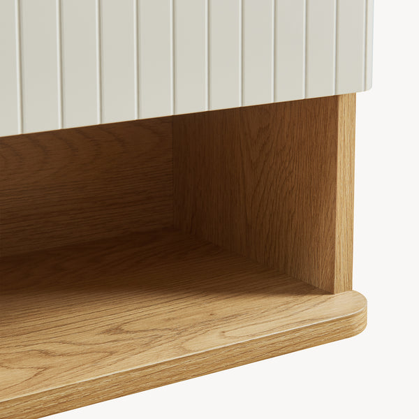 Dulap perete baie Ferrersp 50x45x24 cm efect stejar/oatmeal [en.casa]