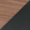 Sistem raft extensibil pe roti cu blat de lucru rotativ Kirhuskyna 130x40x85 cm negru/efect lemn nuc [en.casa]
