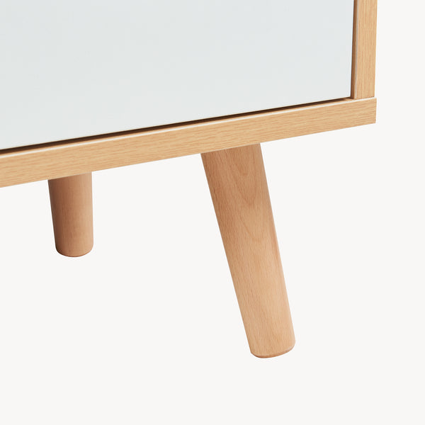 Noptiera Bordkak 55x48x30 cm efect stejar/alb [en.casa]