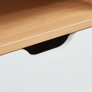 Noptiera Bordkak 75x35x30 cm efect stejar/alb [en.casa]