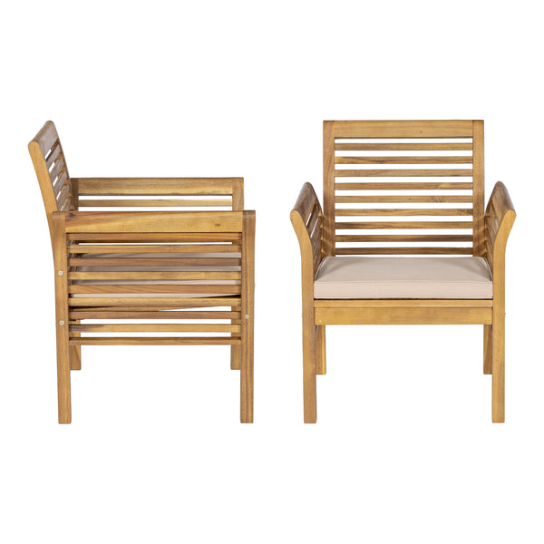 Set 4 piese mobilier gradina Candela lemn salcam [casa.pro]
