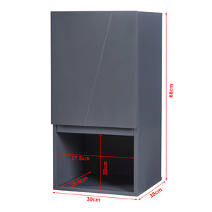 Set 5 componente mobilier baie Overath gri [en.casa]