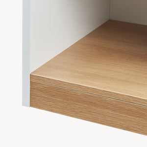 Noptiera cu sertar Kuorshare 55x42x37 cm alb/efect stejar [en.casa]