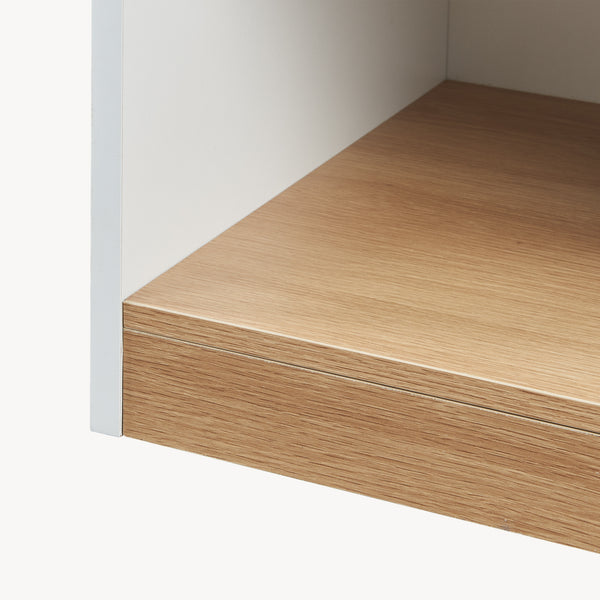 Noptiera cu sertar Kuorshare 55x42x37 cm alb/efect stejar [en.casa]