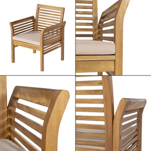 Set 4 piese mobilier gradina Candela lemn salcam [casa.pro]