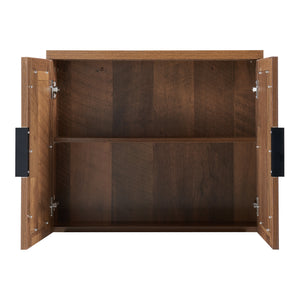 Set 4 piese mobilier baie Namsskogan efect lemn nuc [en.casa]