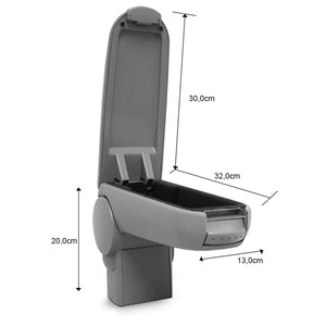 [pro.tec] Marca specifica pentru cotiera auto Golf IV / Bora / New Beetle - cotiera auto - cu compartiment pentru depozitare - tesatura - gri