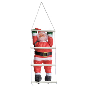 Mos Craciun pe scara Figurina Craciun 60 cm [en.casa]