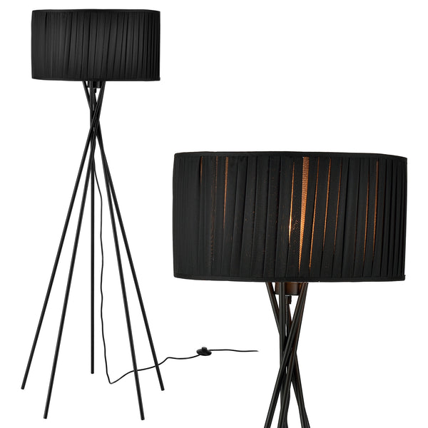 Lampa de podea Black Mikado 155 cm iluminat sufragerie  negru [lux.pro]