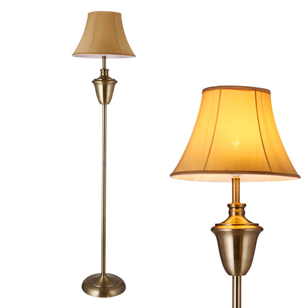 Lampa podea Madrid 1 x E 27  bej maro [lux.pro]