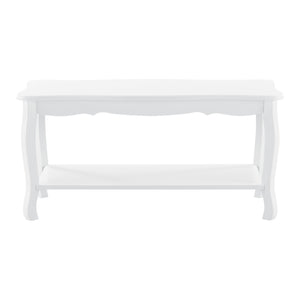 Masuta cafea Shabby Chic MDF/brad alb lacuit [en.casa]