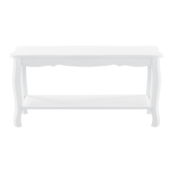 Masuta cafea Shabby Chic MDF/brad alb lacuit [en.casa]