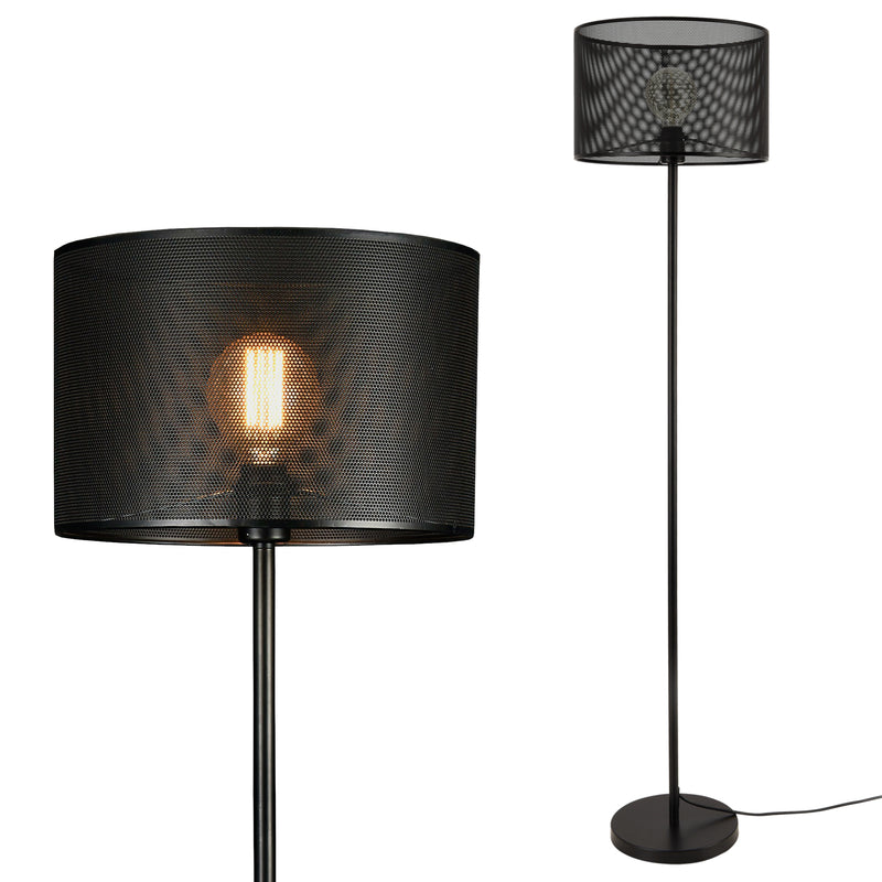 Schiță cotată Lampa podea Arensburg 153 cm metal negru [lux.pro] 