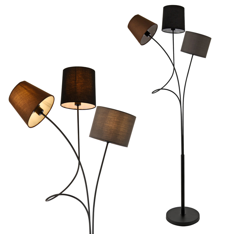 Schiță cotată Lampadar Treviso 3 x E14 maro negru gri [lux.pro]