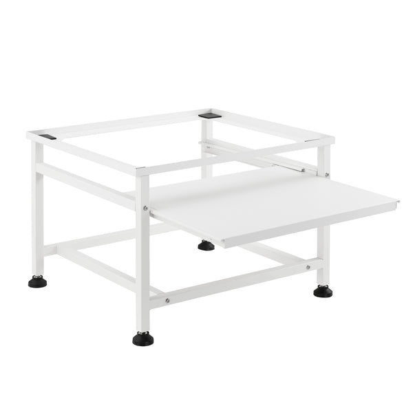 Suport masina de spalat AAWR-8010 cu raft extensibil 63 x 54 x 41 cm otel/alb [en.casa]