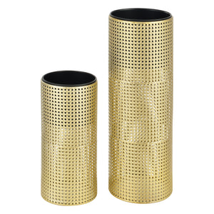 Suport flori Luttich set 2 bucati metal auriu/negru masuri diferite [en.casa]