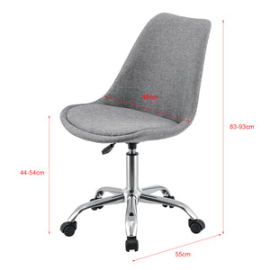 Scaun birou Atherton-T rotativ gri deschis [en.casa] 
