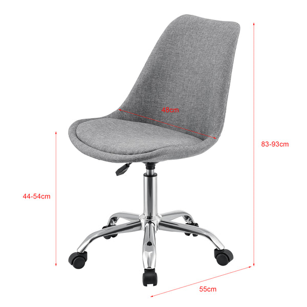 Scaun birou Atherton-T rotativ gri deschis [en.casa] 