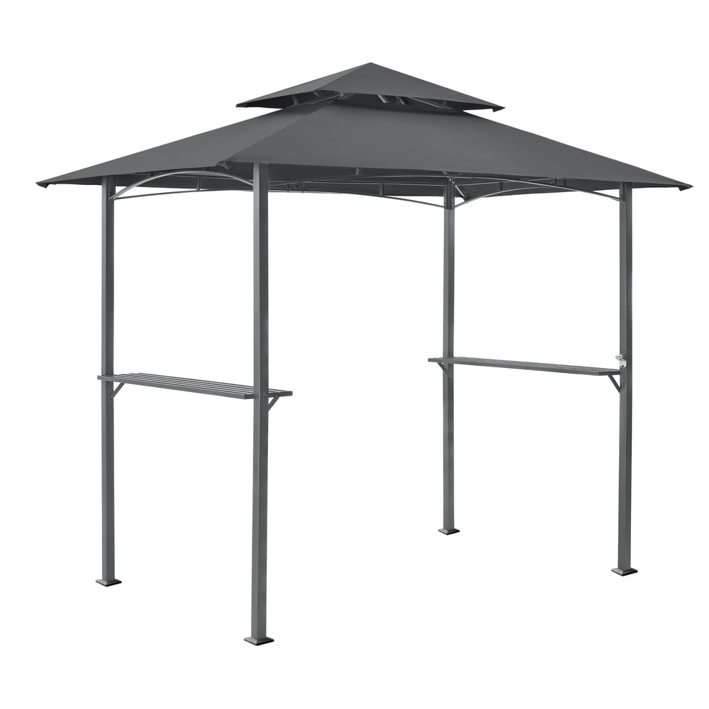 Grillpavillon Parga 250x241x151cm Dunkelgrau en.casa - premiumXL