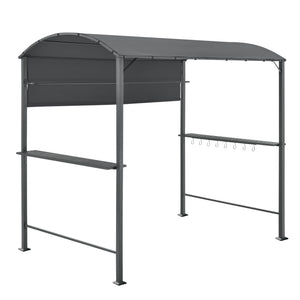 Pavilion pentru gratar BBQ Pyrgos 215 x 220 x 140 cm gri inchis [en.casa]