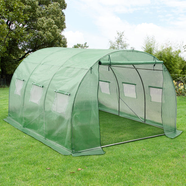 Solar gradina Dornbirn 300 x 300 x 200 cm polietilena folie plasa verde [en.casa] 